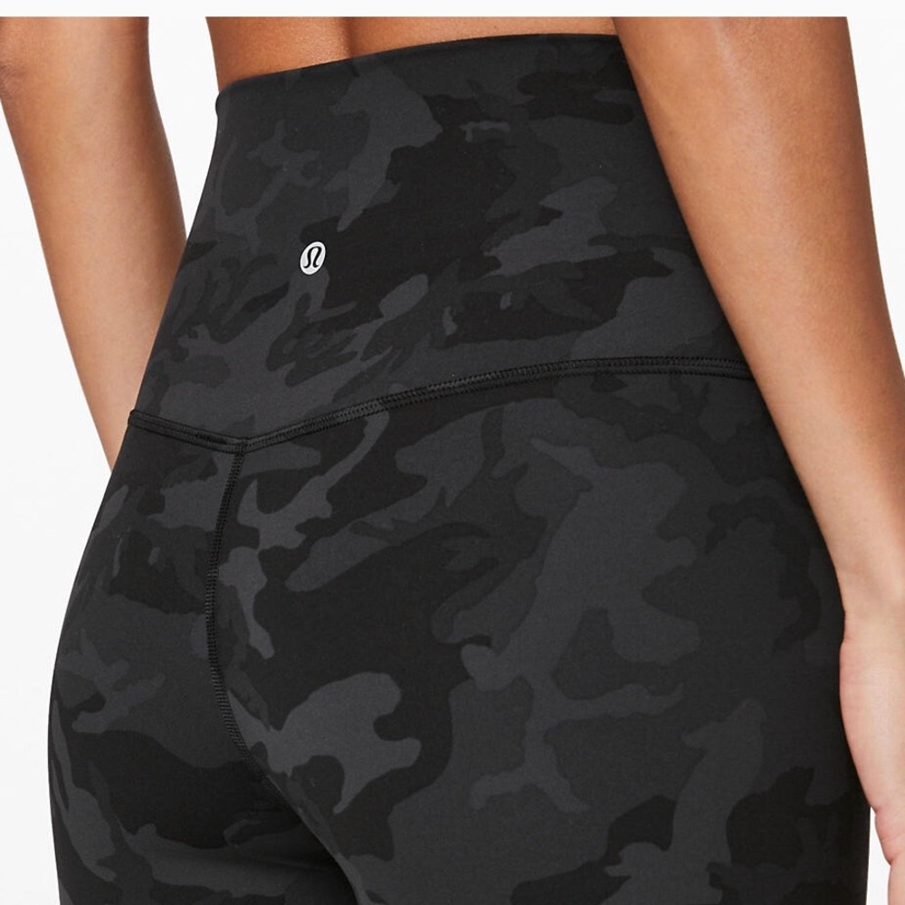 Lululemon charcoal camo align crops **LIKE NEW**